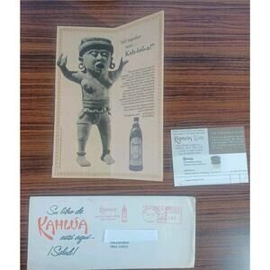 Rare Vintage KAHLUA All Together Now 1965 Liquor Recipe Booklet & Envelope